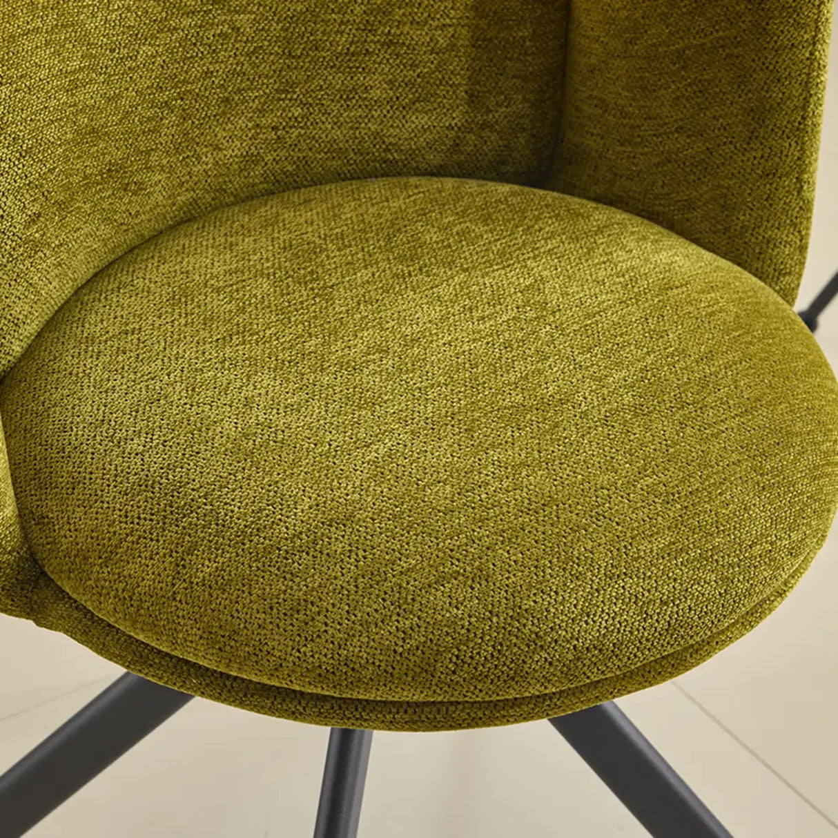 Modern Low Back Fabric Swivel Upholstered Dining Chairs Set of 2 Image - 6