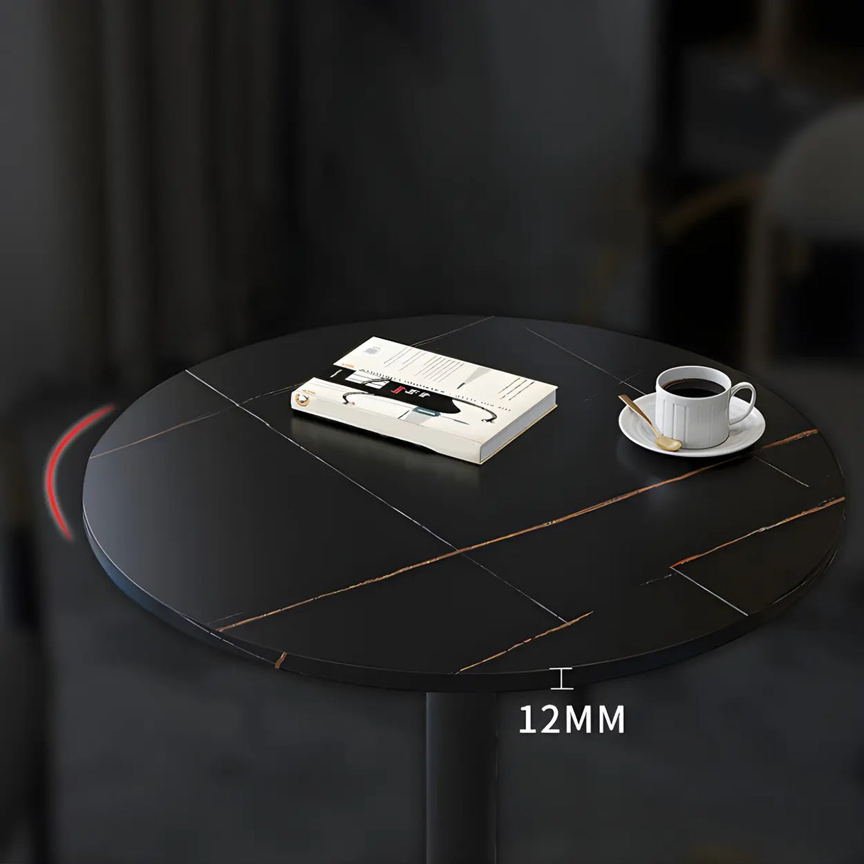 Modern Luxury Round Scratch Resistant Stone Dining Table Image - 7