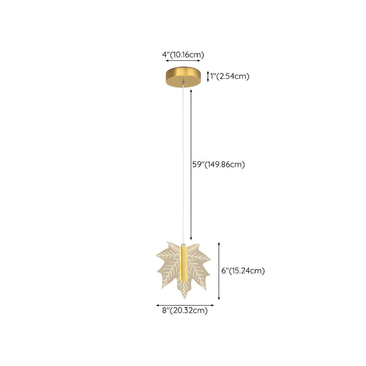 Modern Maple Clear Acrylic Leaf Bedroom Pendant Light