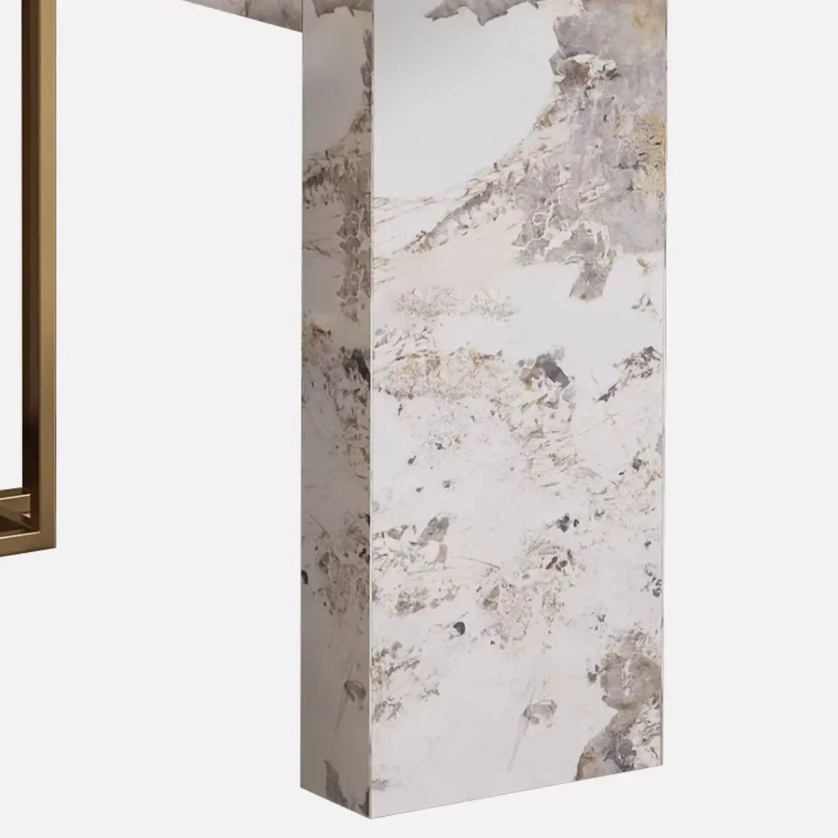 Modern Marble L-Shaped Bar Table with Drawers Image - 9