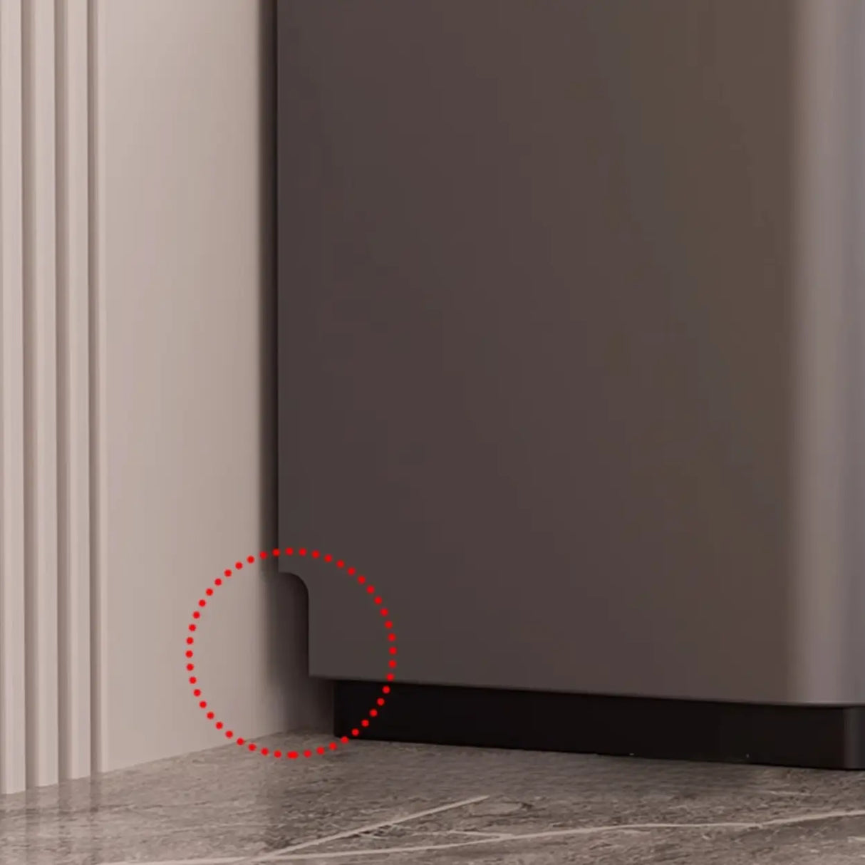 Modern Marble Wood TV Stand with Storage Ambient Lighting Image - 9