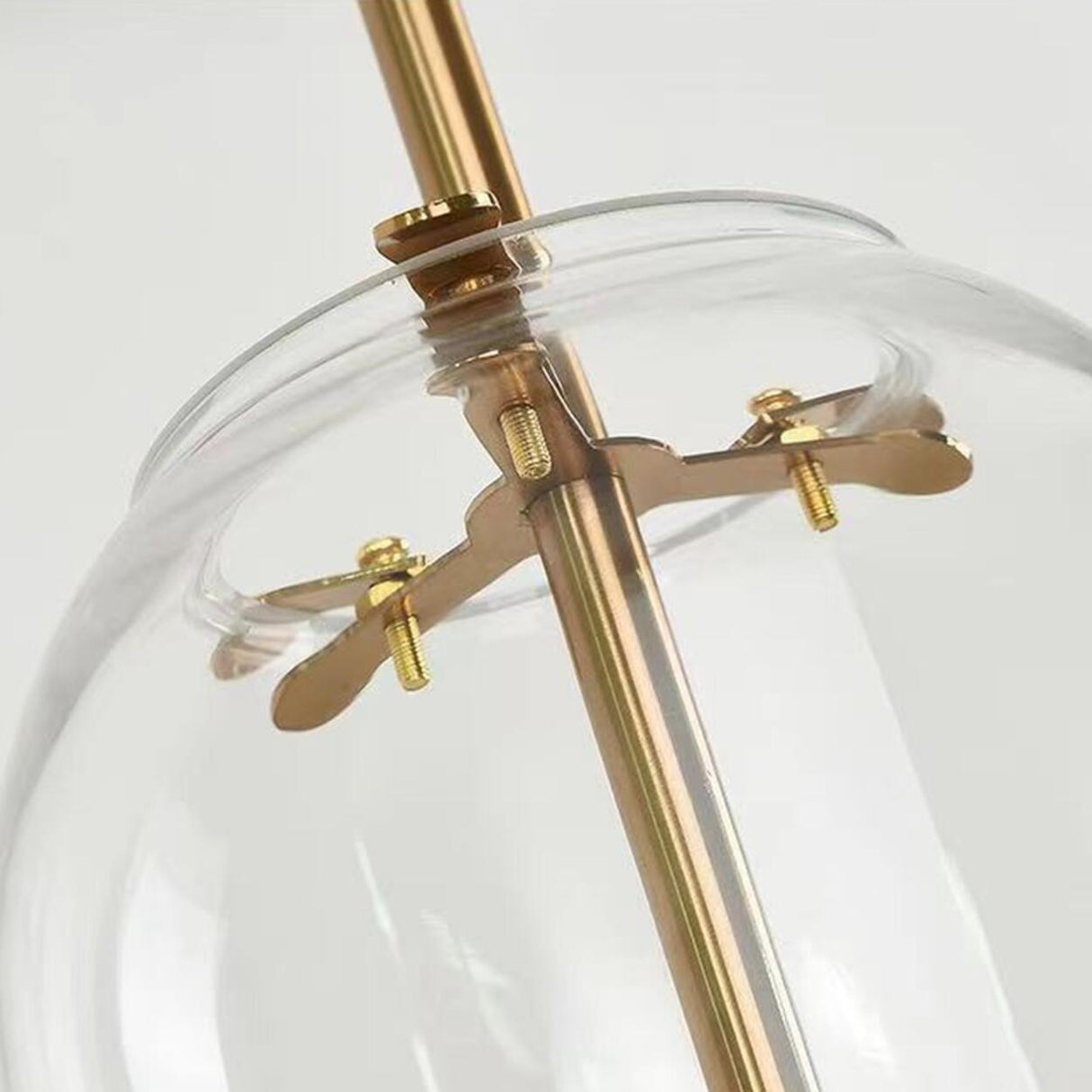 Modern Mesh Cylinder Clear Glass Gold Wall Sconce Image - 21