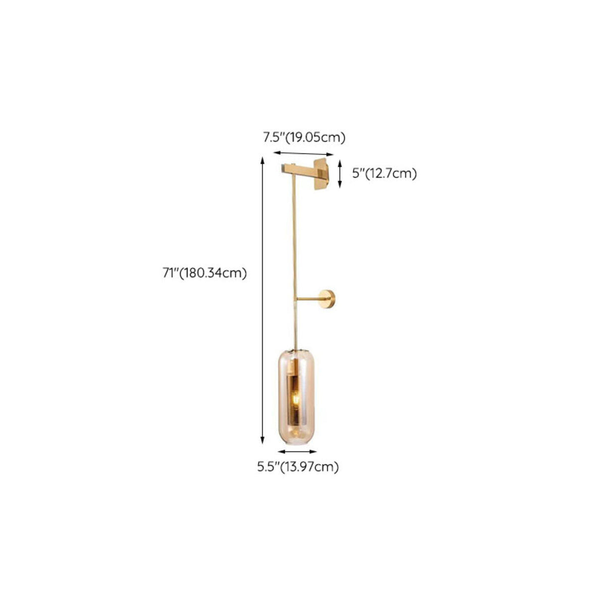 Modern Mesh Cylinder Clear Glass Gold Wall Sconce Image - 27