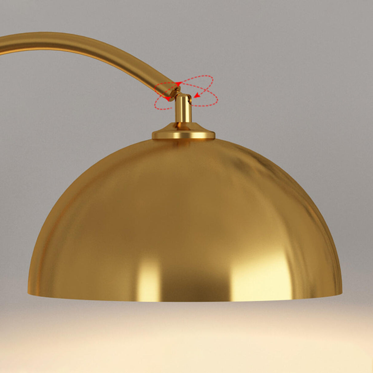 Modern Metal Arc Frame Table Storage Dome Floor Lamp Image - 10