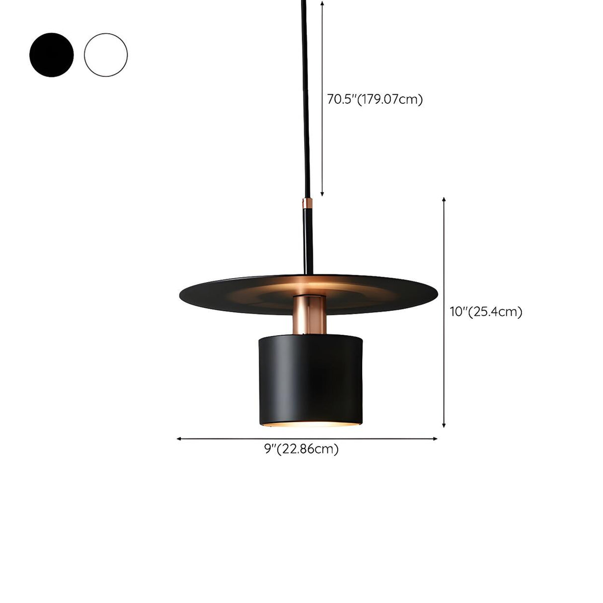 Modern Metal Geometric Pendant Light Adjustable Height