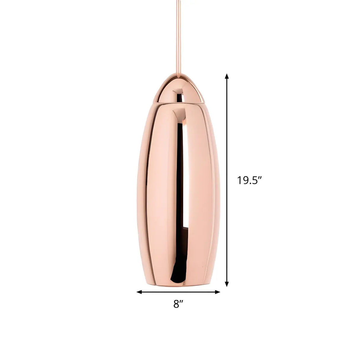 Modern Metal Geometric Shape Copper Pendant Light Image - 13