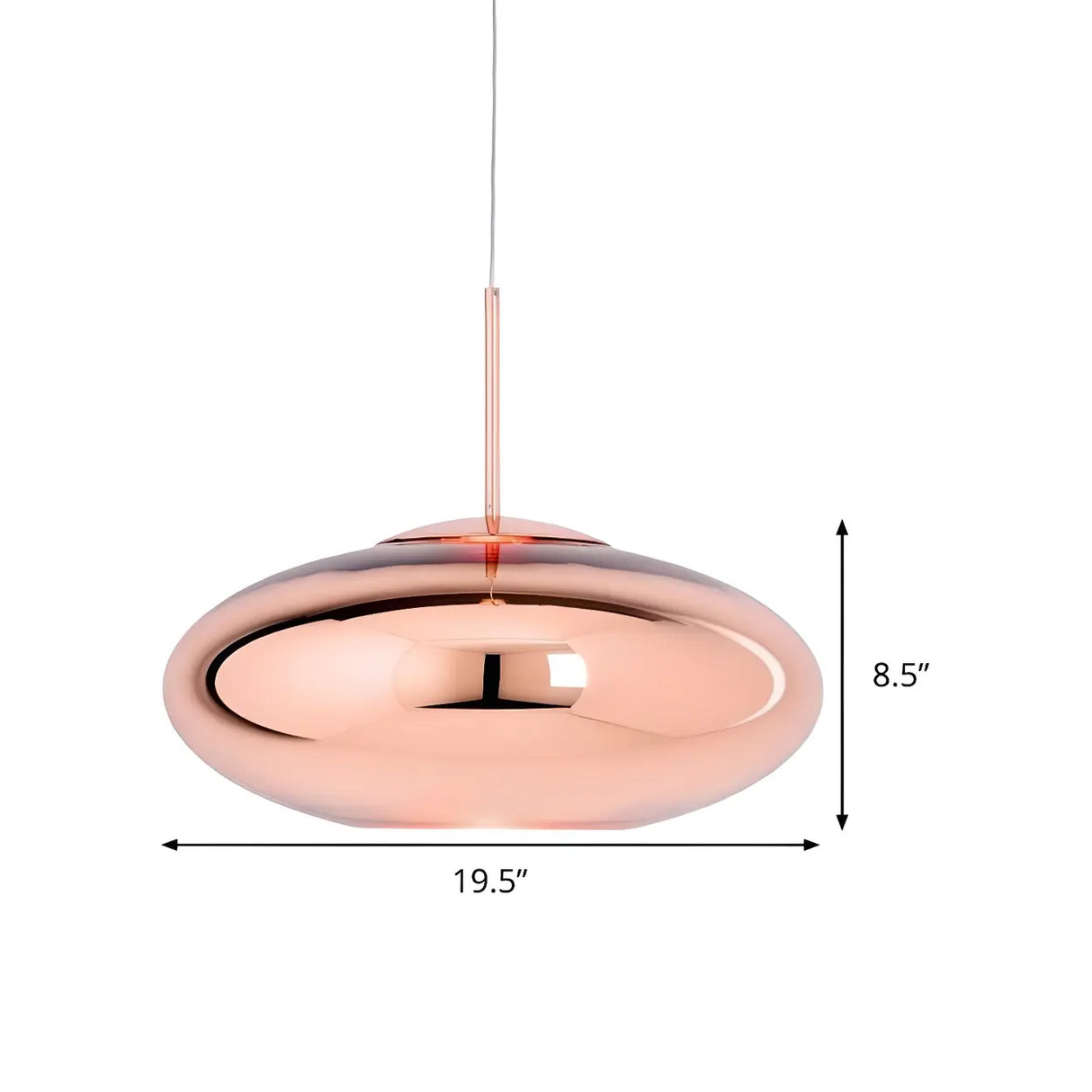 Modern Metal Geometric Shape Copper Pendant Light Image - 14