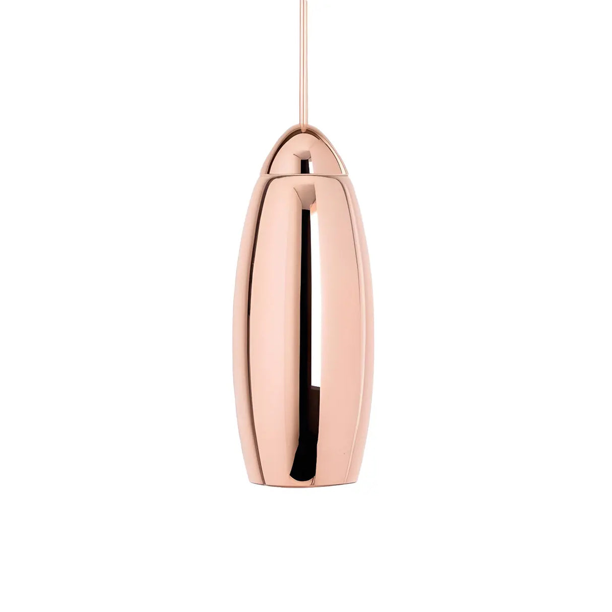 Modern Metal Geometric Shape Copper Pendant Light Image - 5