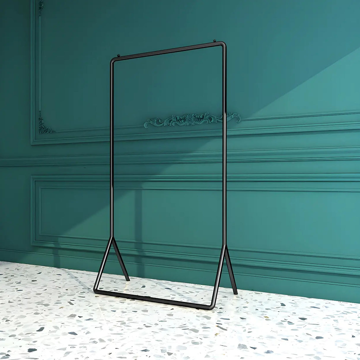 Modern Metal Gold-Black Freestanding Coat Rack Organizer Image - 10