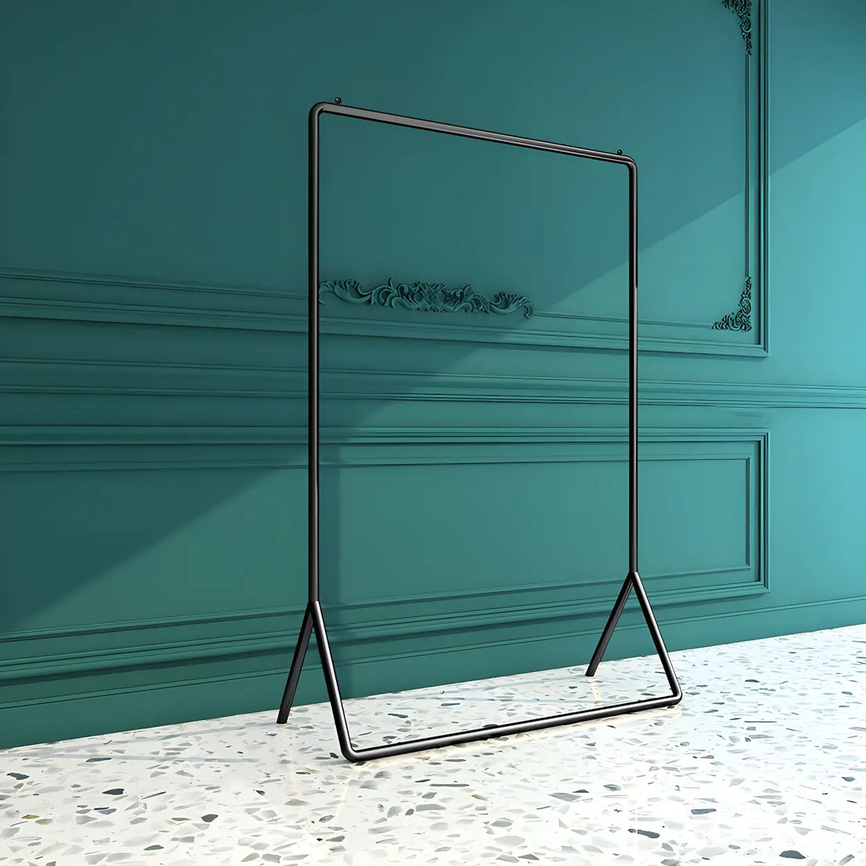 Modern Metal Gold-Black Freestanding Coat Rack Organizer Image - 27