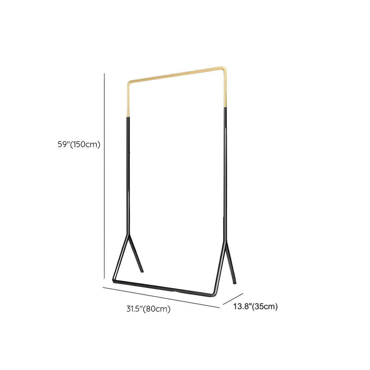 Modern Metal Gold-Black Freestanding Coat Rack Organizer Image - 29