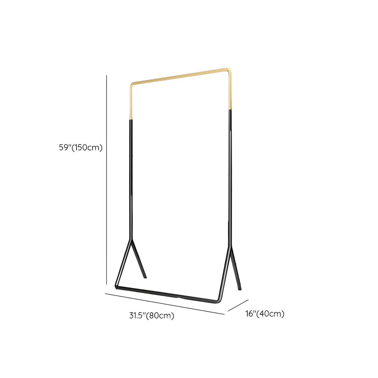 Modern Metal Gold-Black Freestanding Coat Rack Organizer Image - 29