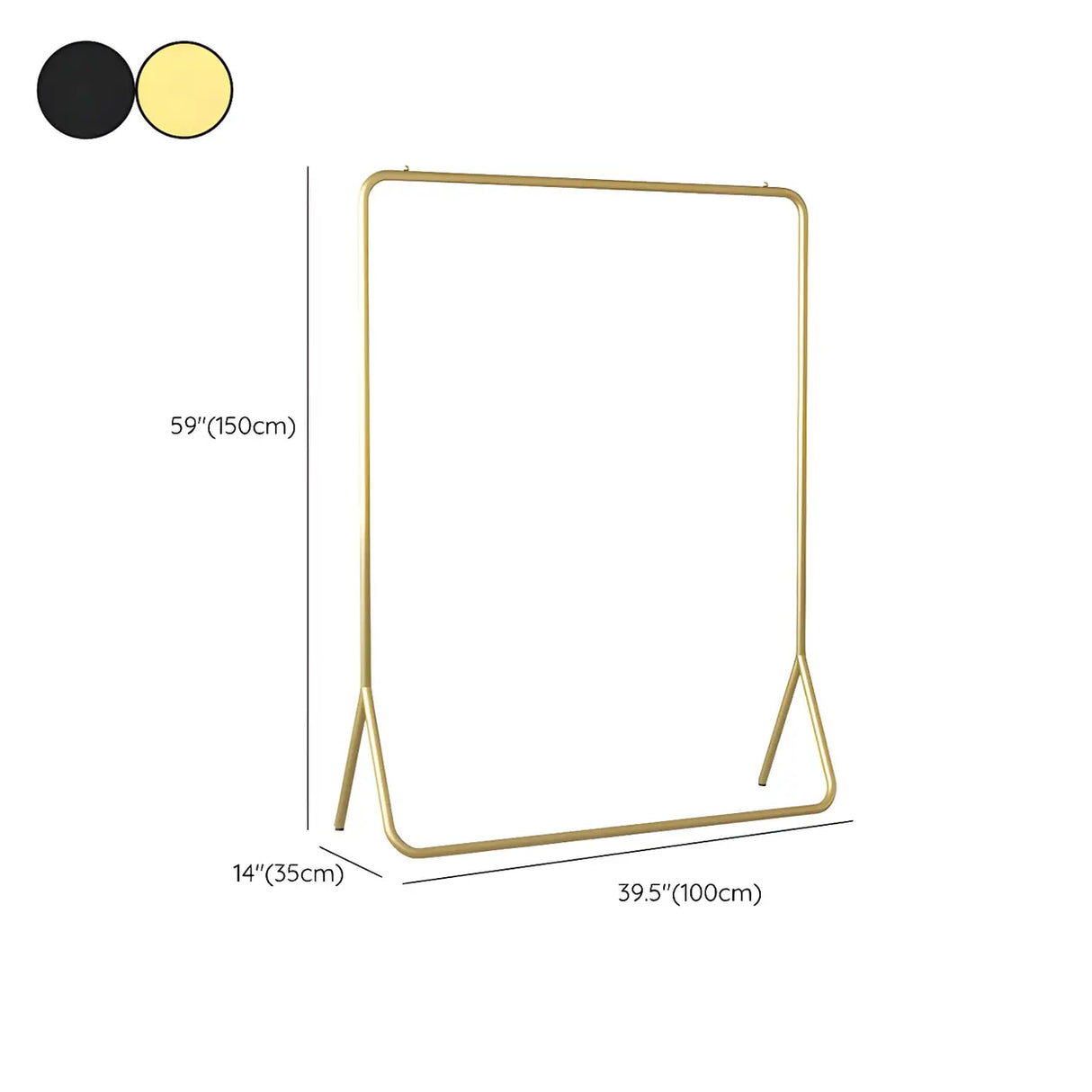 Modern Metal Gold-Black Freestanding Coat Rack Organizer Image - 30