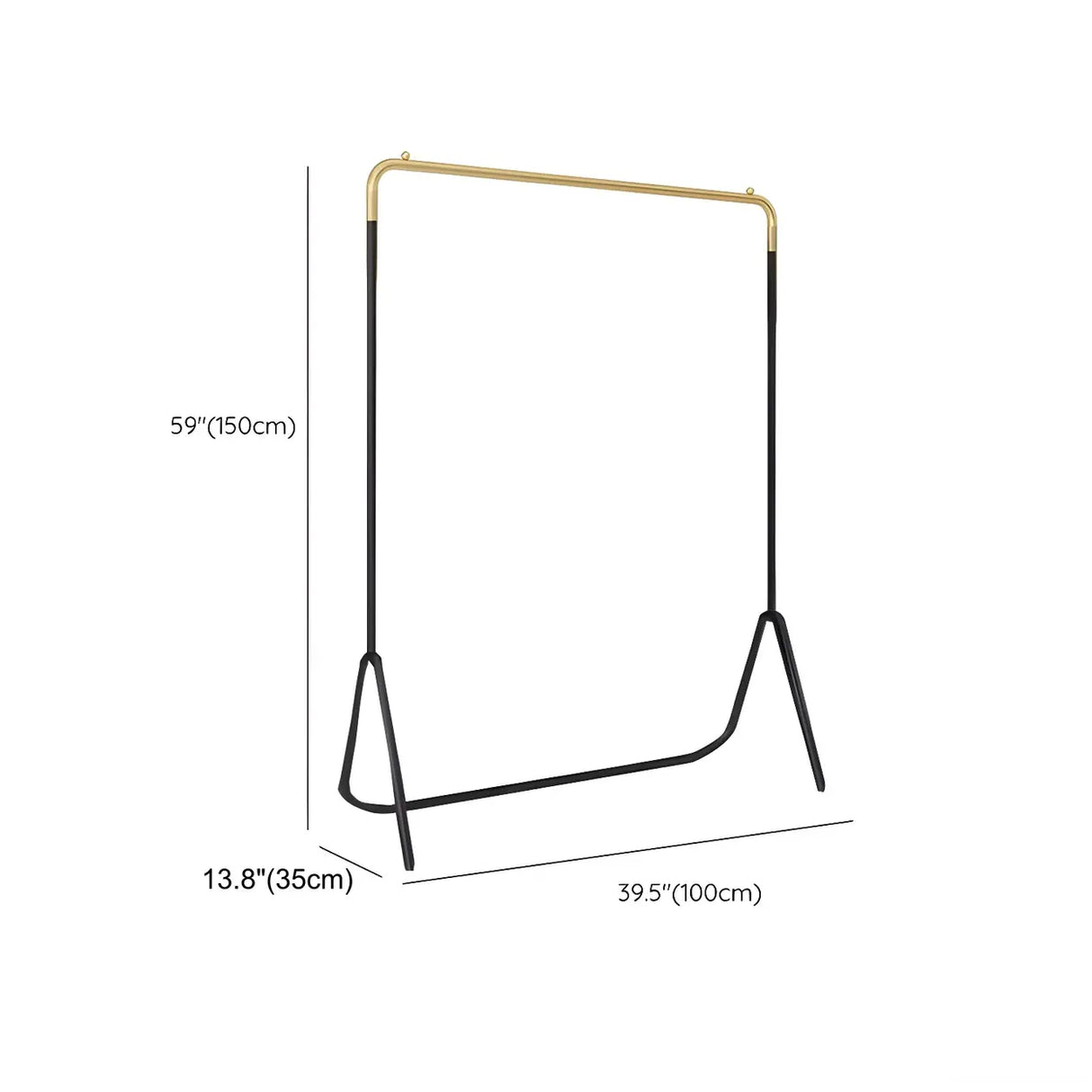 Modern Metal Gold-Black Freestanding Coat Rack Organizer Image - 31
