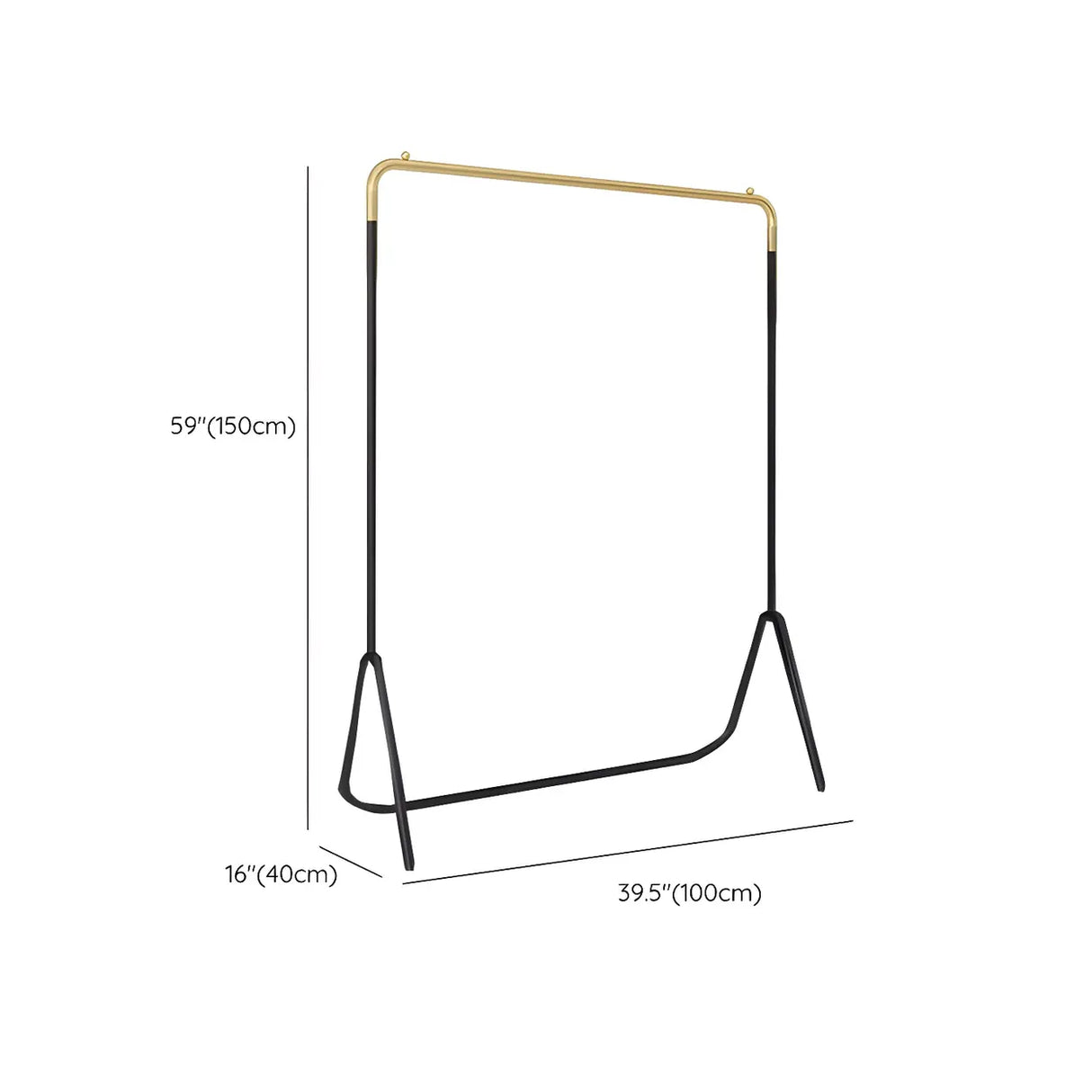 Modern Metal Gold-Black Freestanding Coat Rack Organizer Image - 31