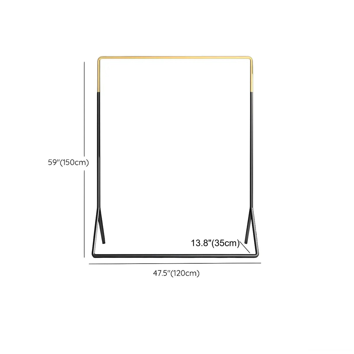 Modern Metal Gold-Black Freestanding Coat Rack Organizer Image - 33