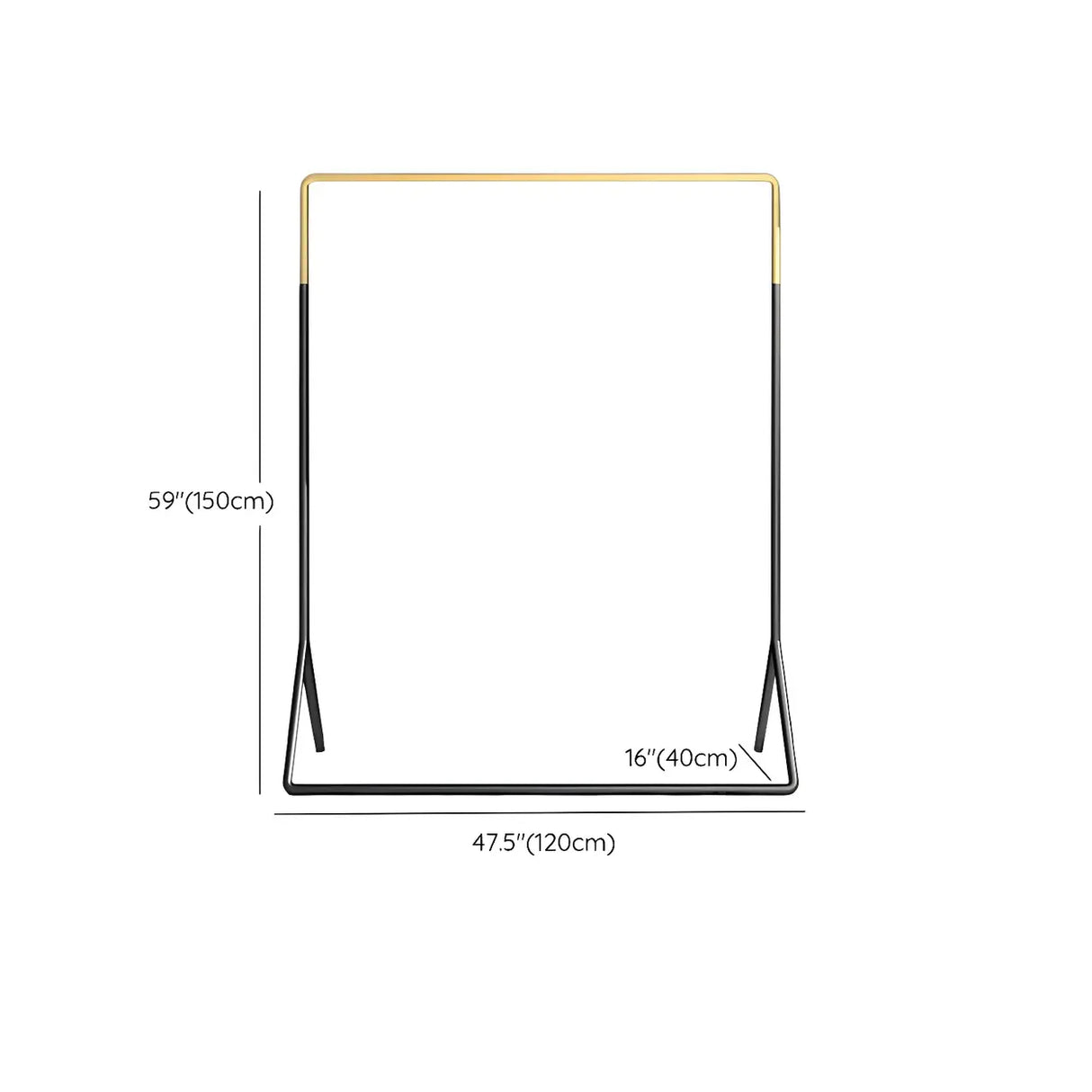 Modern Metal Gold-Black Freestanding Coat Rack Organizer Image - 33