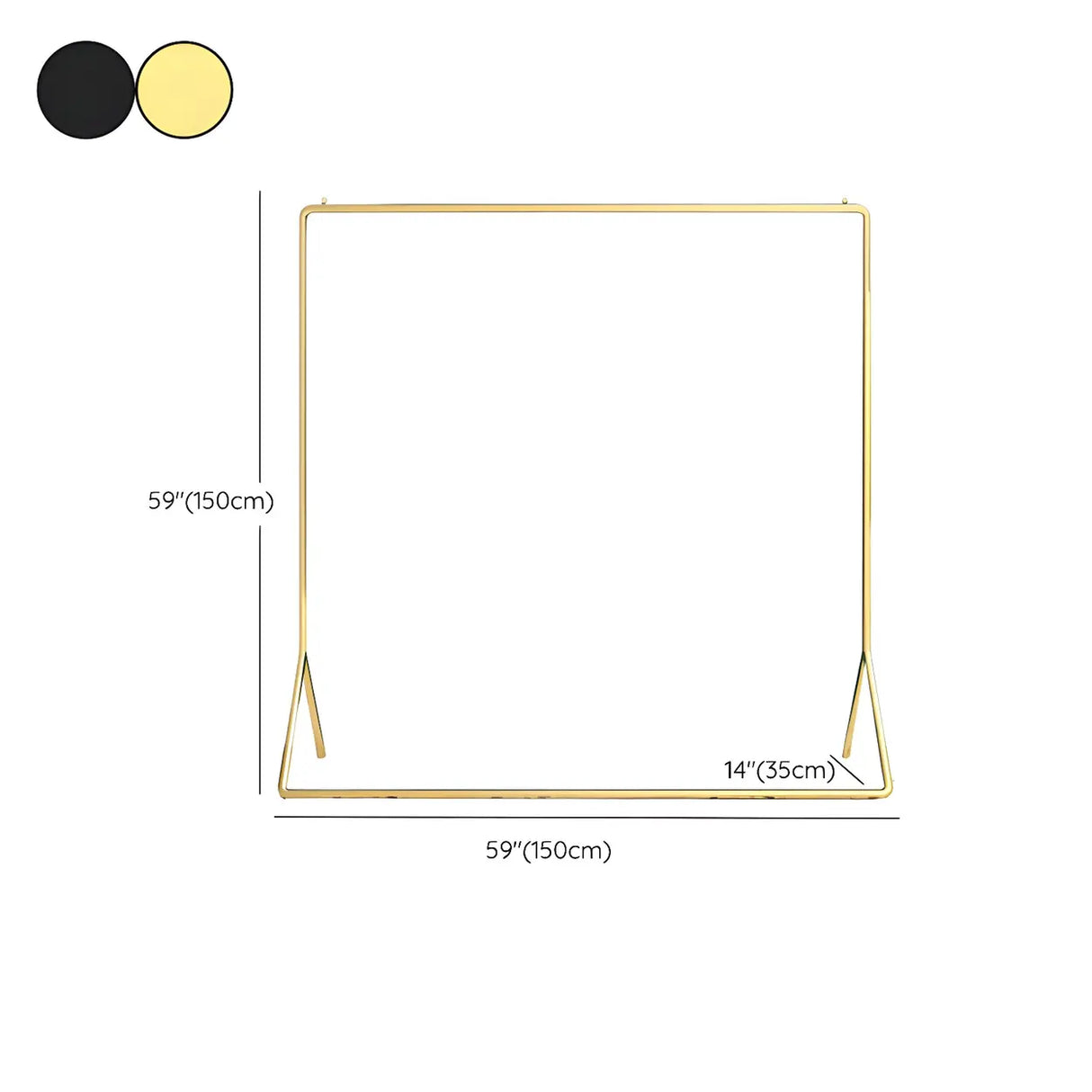 Modern Metal Gold-Black Freestanding Coat Rack Organizer Image - 34