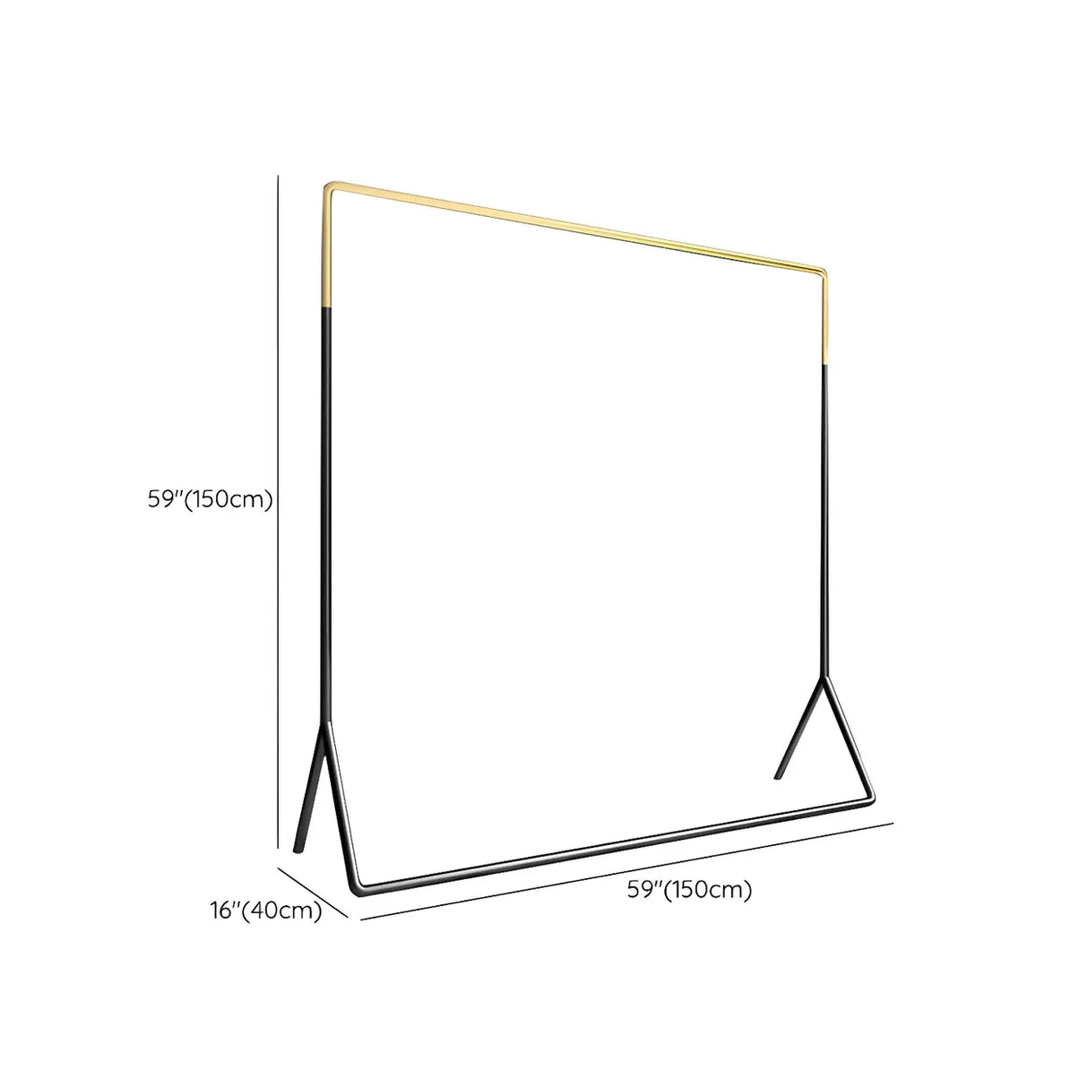 Modern Metal Gold-Black Freestanding Coat Rack Organizer Image - 35