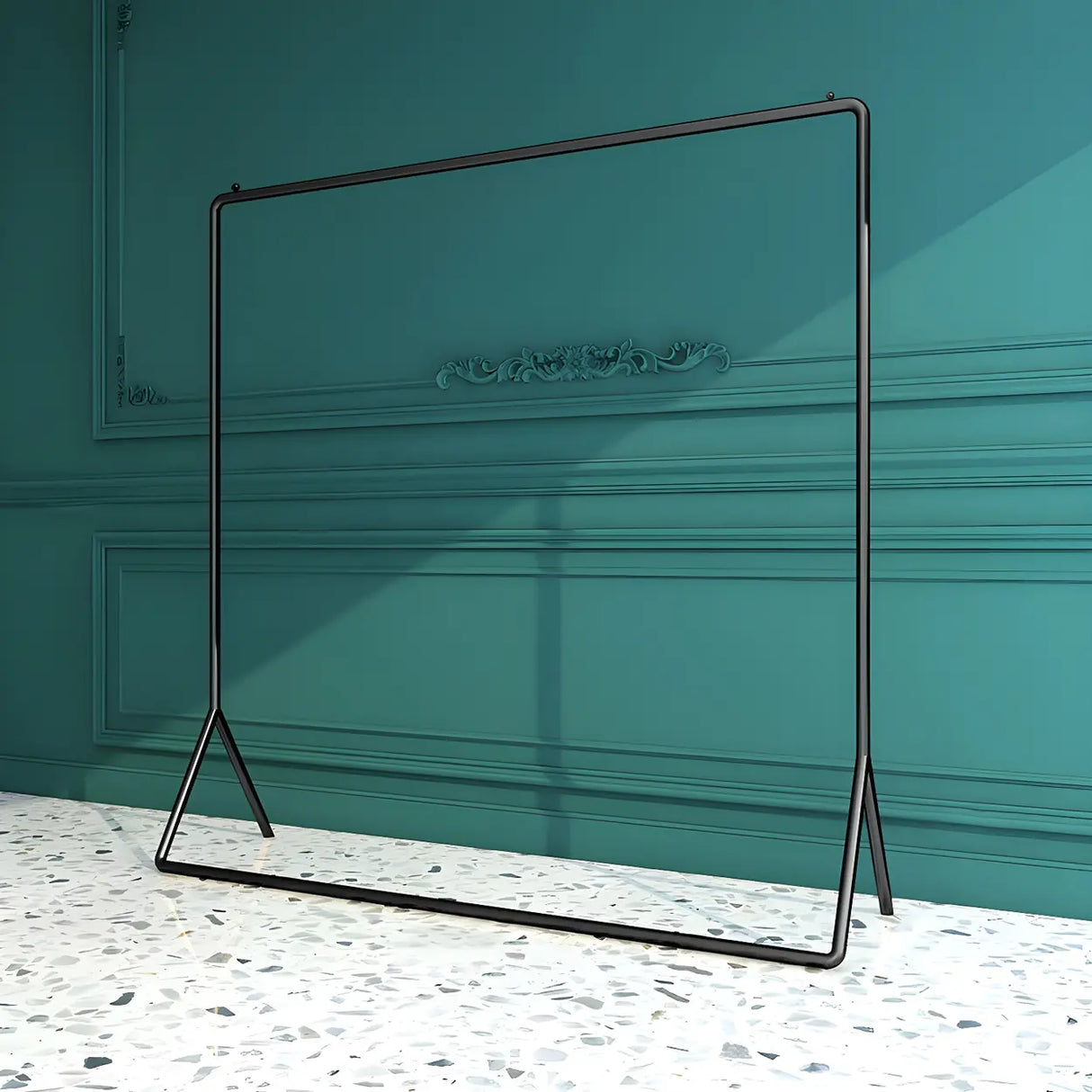 Modern Metal Gold-Black Freestanding Coat Rack Organizer Image - 7