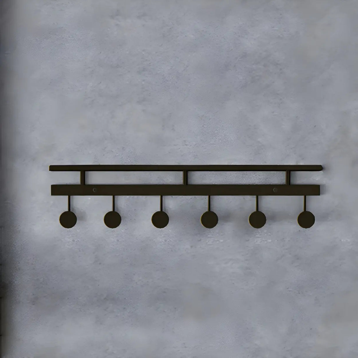 Modern Metal Gold Wall Mounted Multi Hook Coat Rack Image - 13