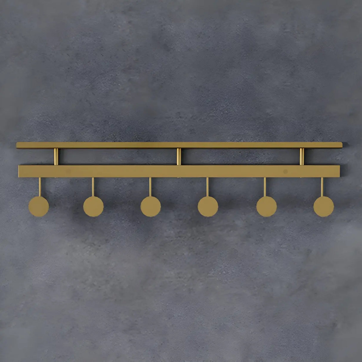 Modern Metal Gold Wall Mounted Multi Hook Coat Rack Image - 7