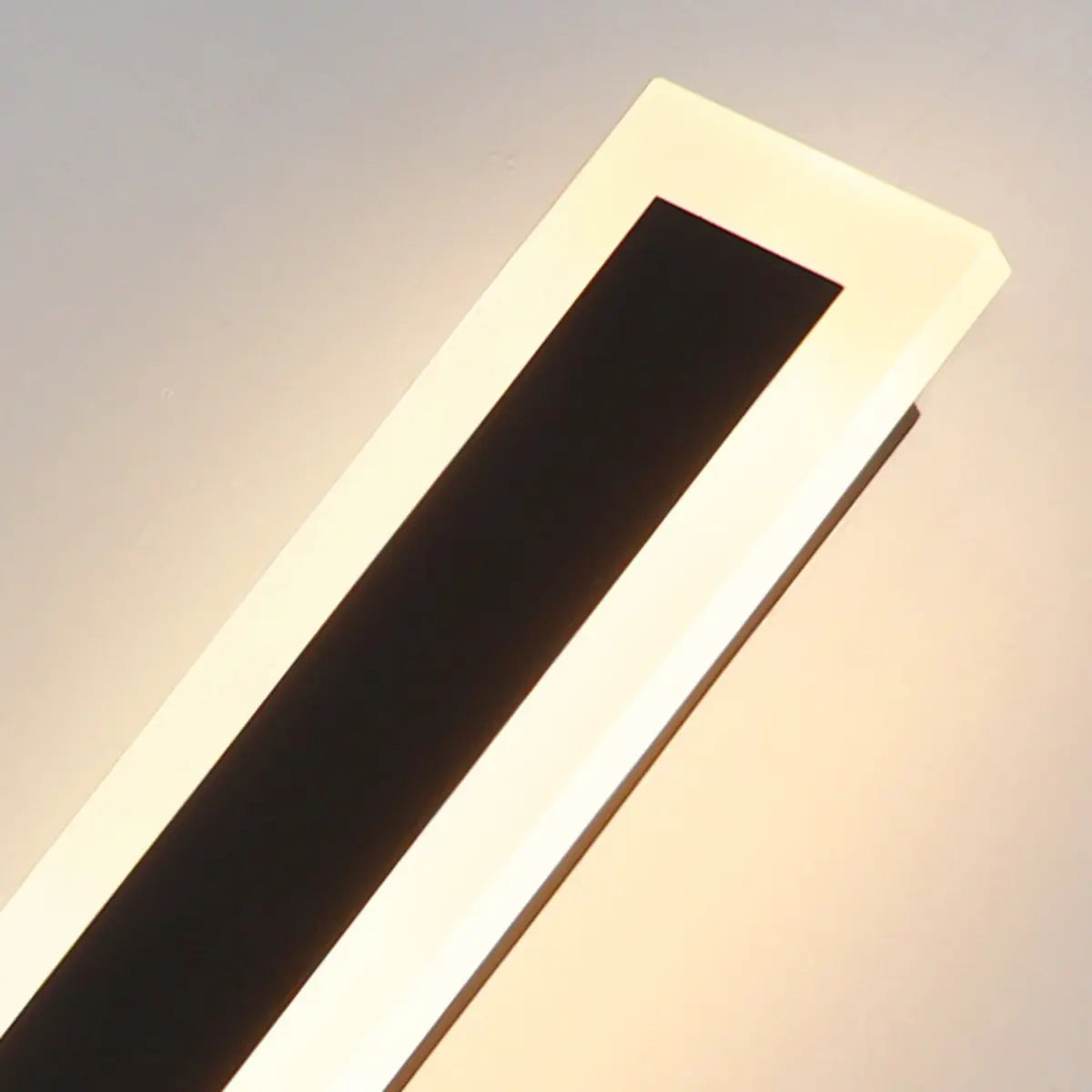 Modern Metal Long Strip Outdoor Wall Light Black Large Image - 16