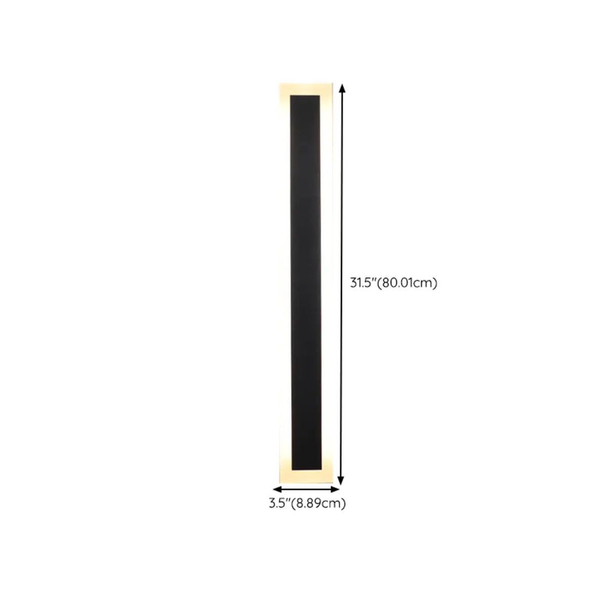 Modern Metal Long Strip Outdoor Wall Light Black Large Image - 19