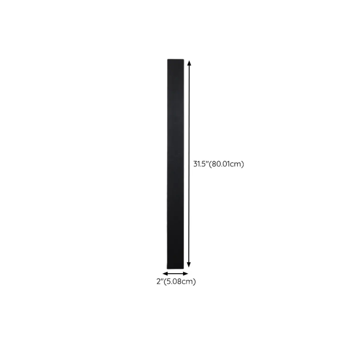 Modern Metal Long Strip Outdoor Wall Light Black Large Image - 20