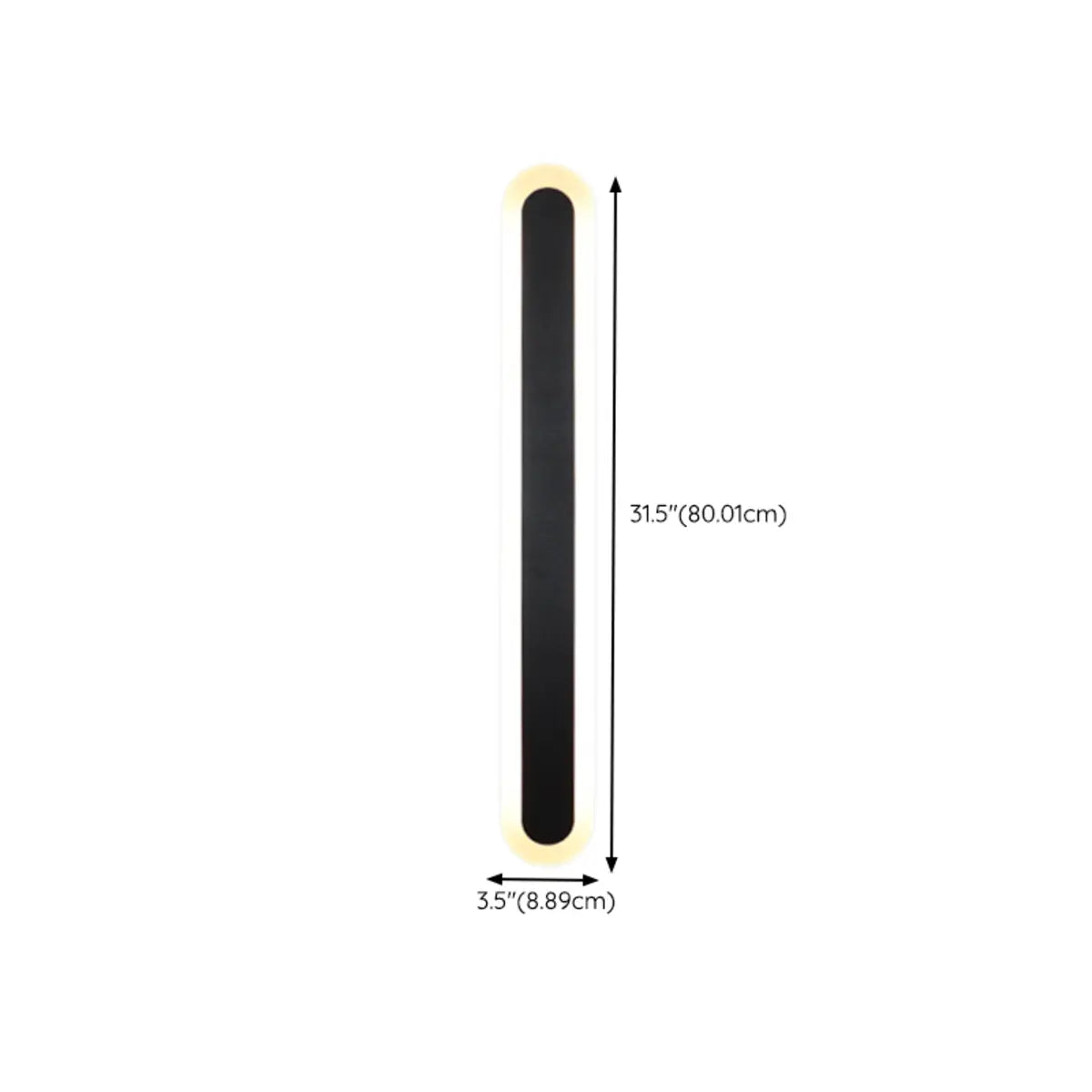 Modern Metal Long Strip Outdoor Wall Light Black Large Image - 21