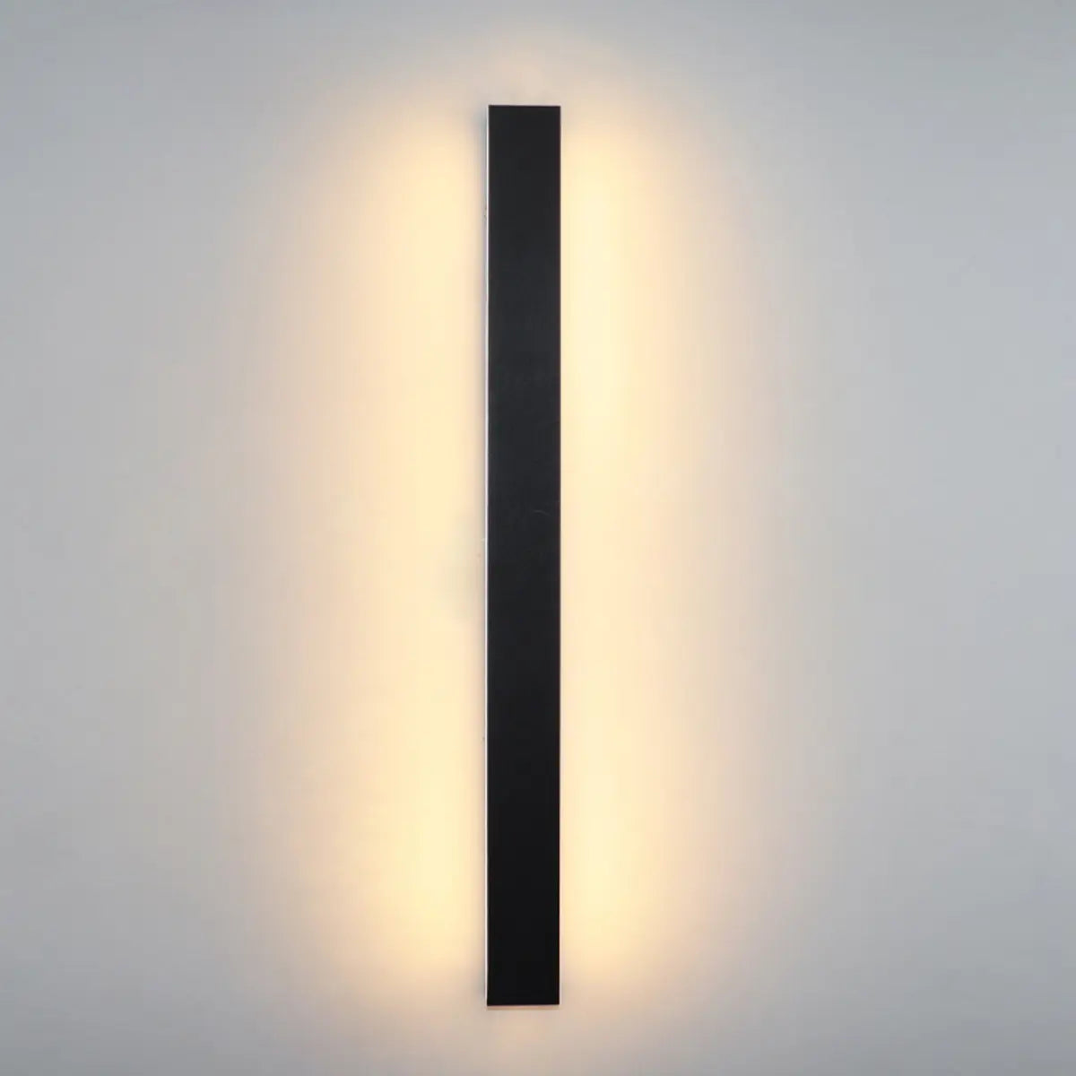 Modern Metal Long Strip Outdoor Wall Light Black Large Image - 7