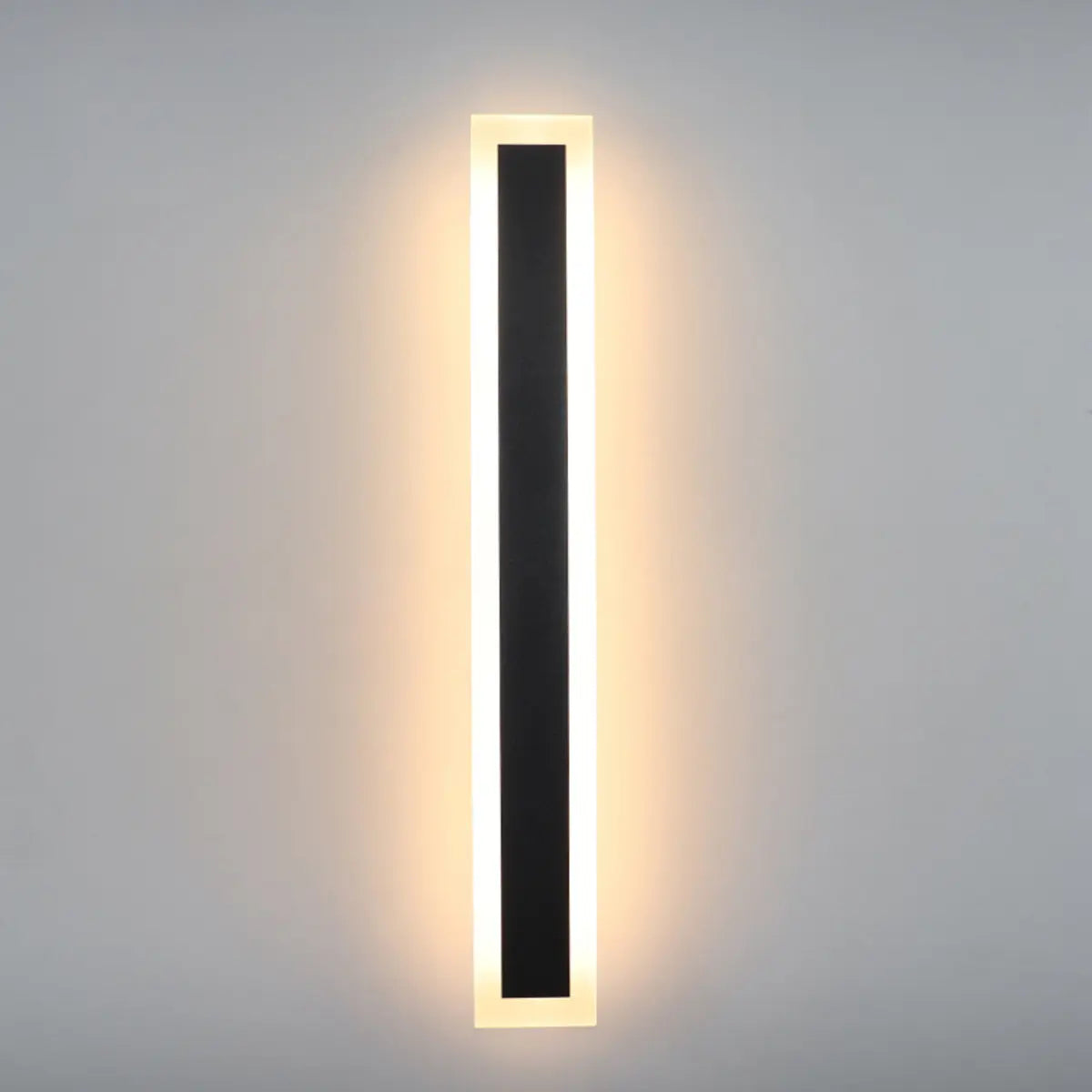 Modern Metal Long Strip Outdoor Wall Light Black Large Image - 8
