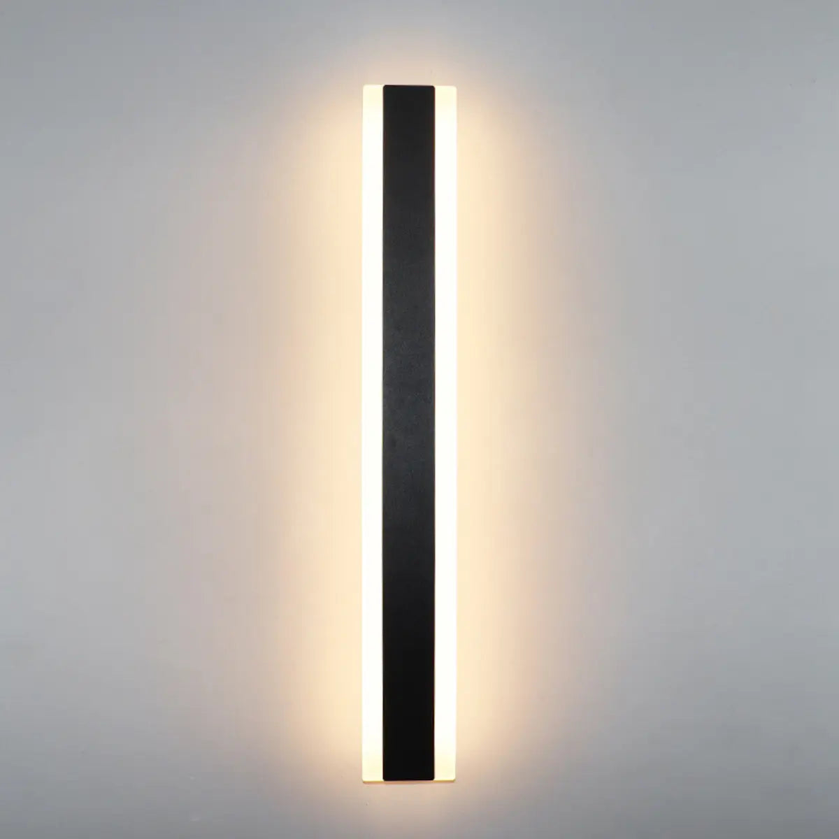 Modern Metal Long Strip Outdoor Wall Light Black Large Image - 9