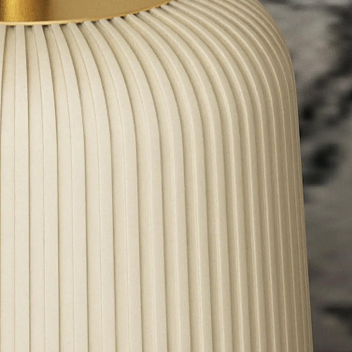 Modern Metal Marble Top Ribbed Pedestal Side Table Image - 10