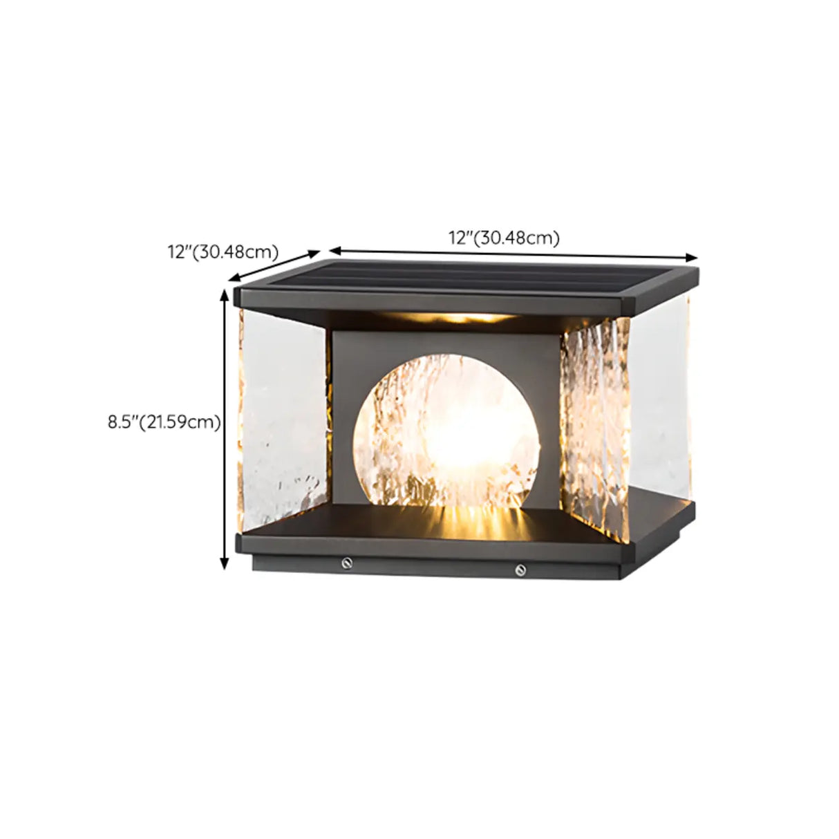 Modern Metal Solar LED Square Fence Pillar Cap Light