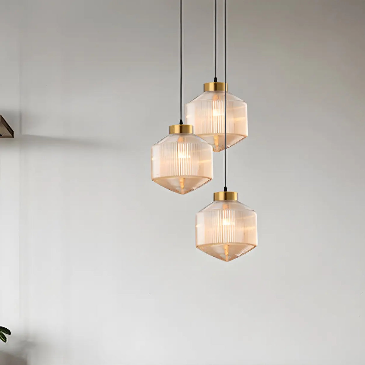 Modern Mini Geometric-Shaped Glass Pendant Light Image - 1
