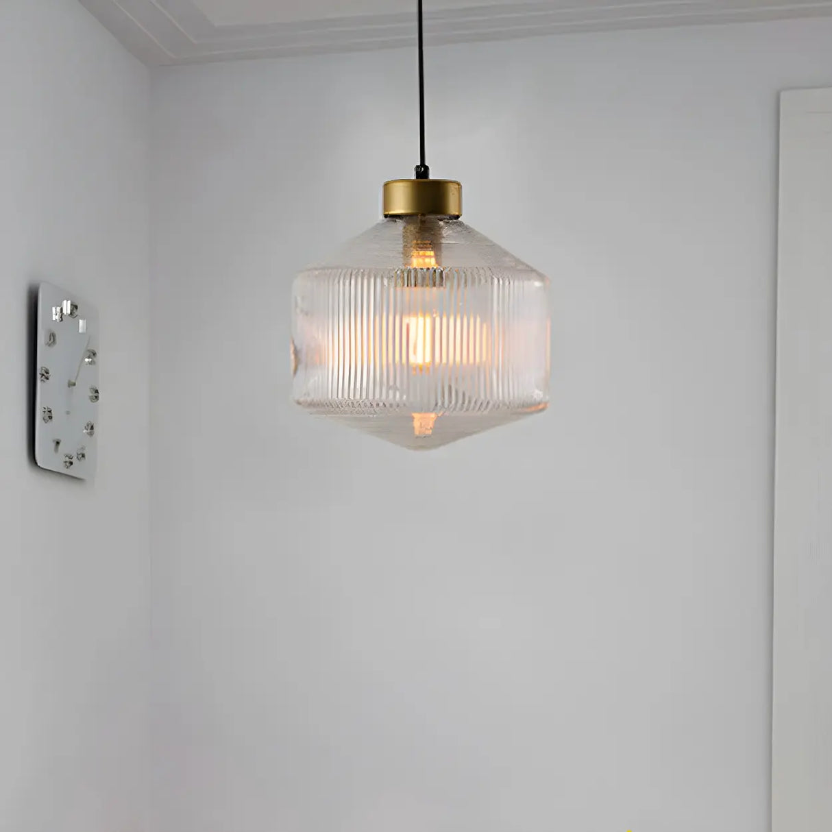 Modern Mini Geometric-Shaped Glass Pendant Light Image - 3
