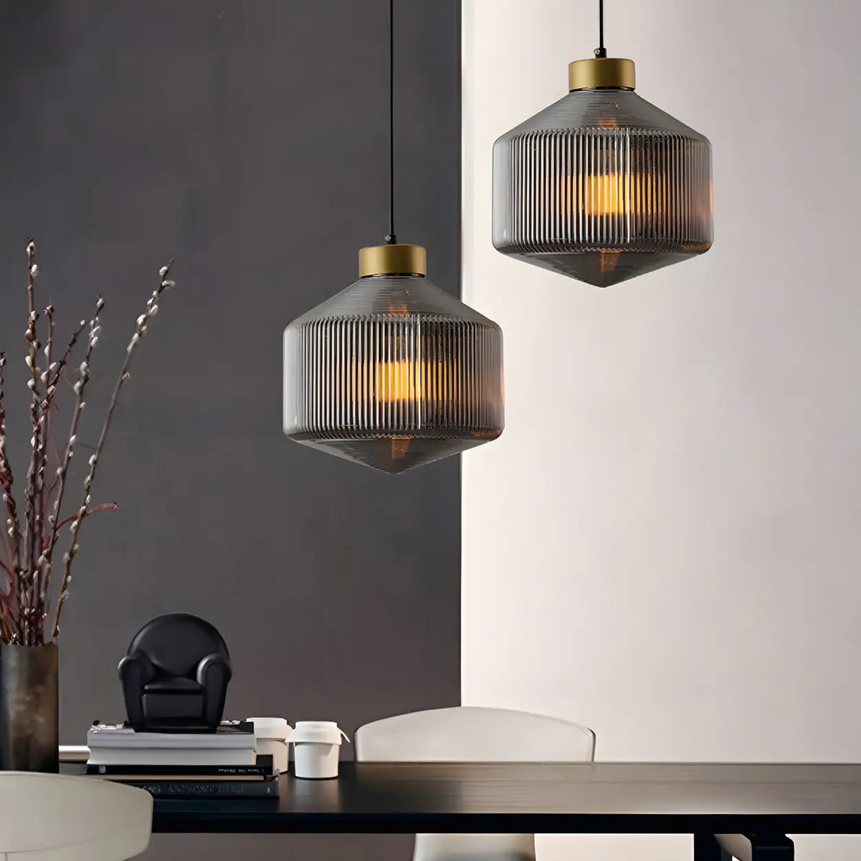 Modern Mini Geometric-Shaped Glass Pendant Light Image - 6