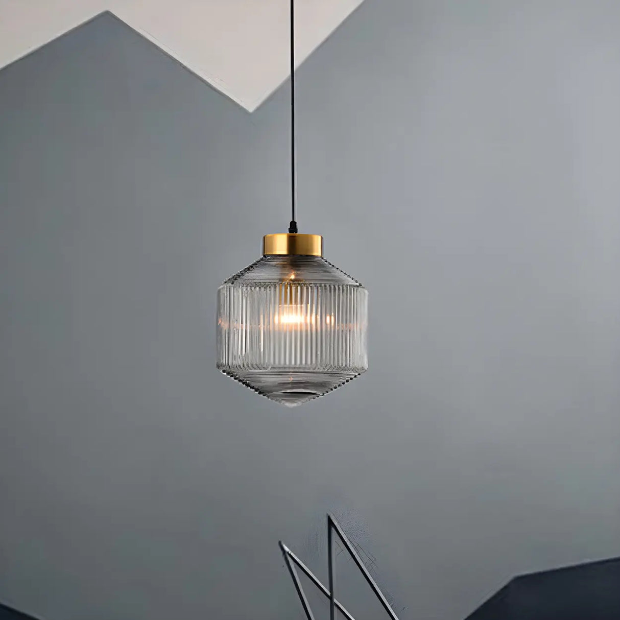 Modern Mini Geometric-Shaped Glass Pendant Light Image - 7