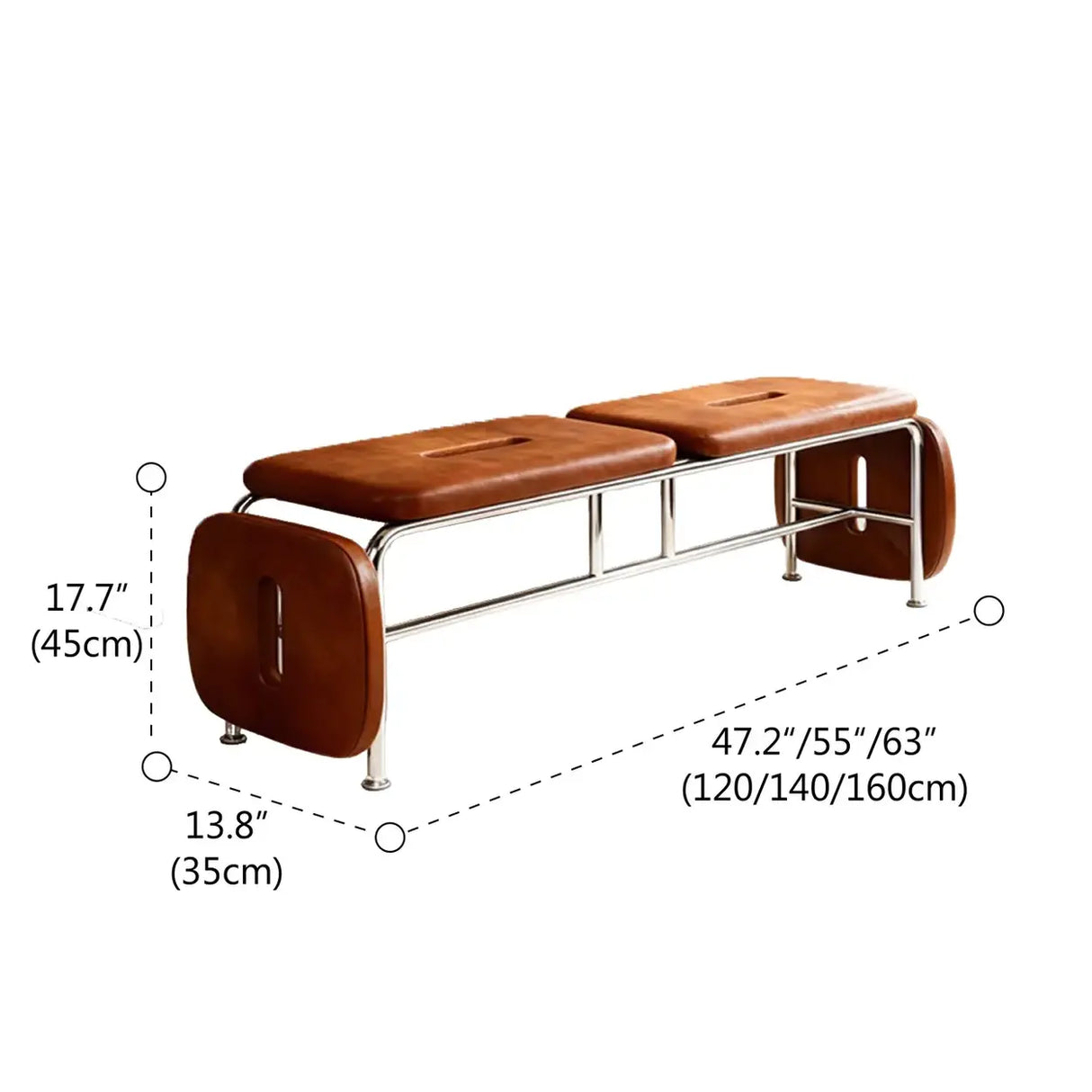 Modern Minimalist Bedroom Genuine Leather Entryway Bench