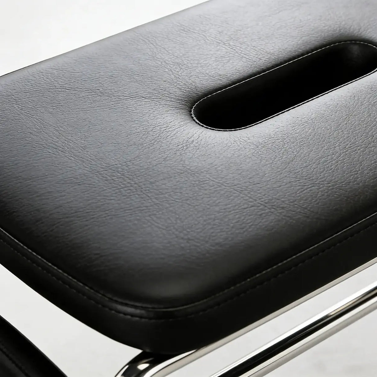 Modern Minimalist Bedroom Genuine Leather Entryway Bench Image - 7