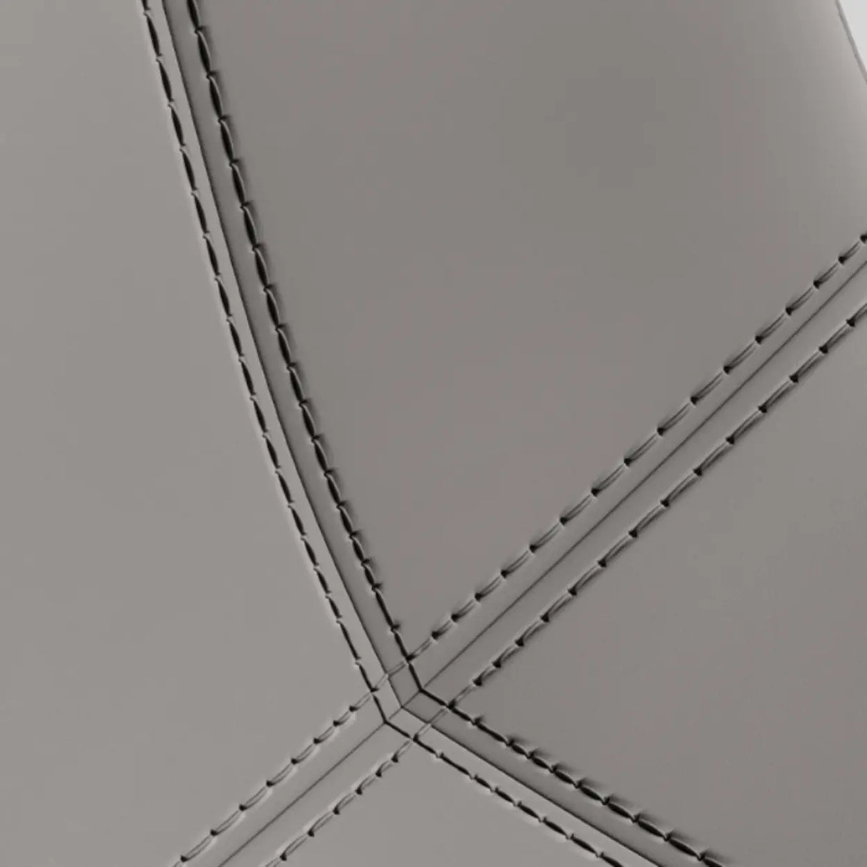 Modern Minimalist Beige Leather Dining Chair with Back Image - 10