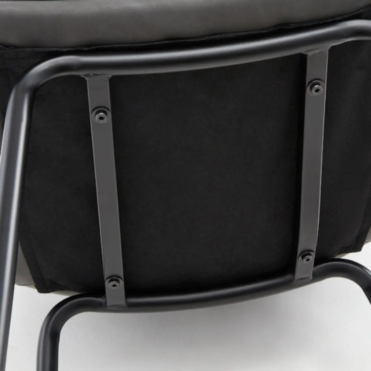 Modern Minimalist Beige Leather Dining Chair with Back Image - 16