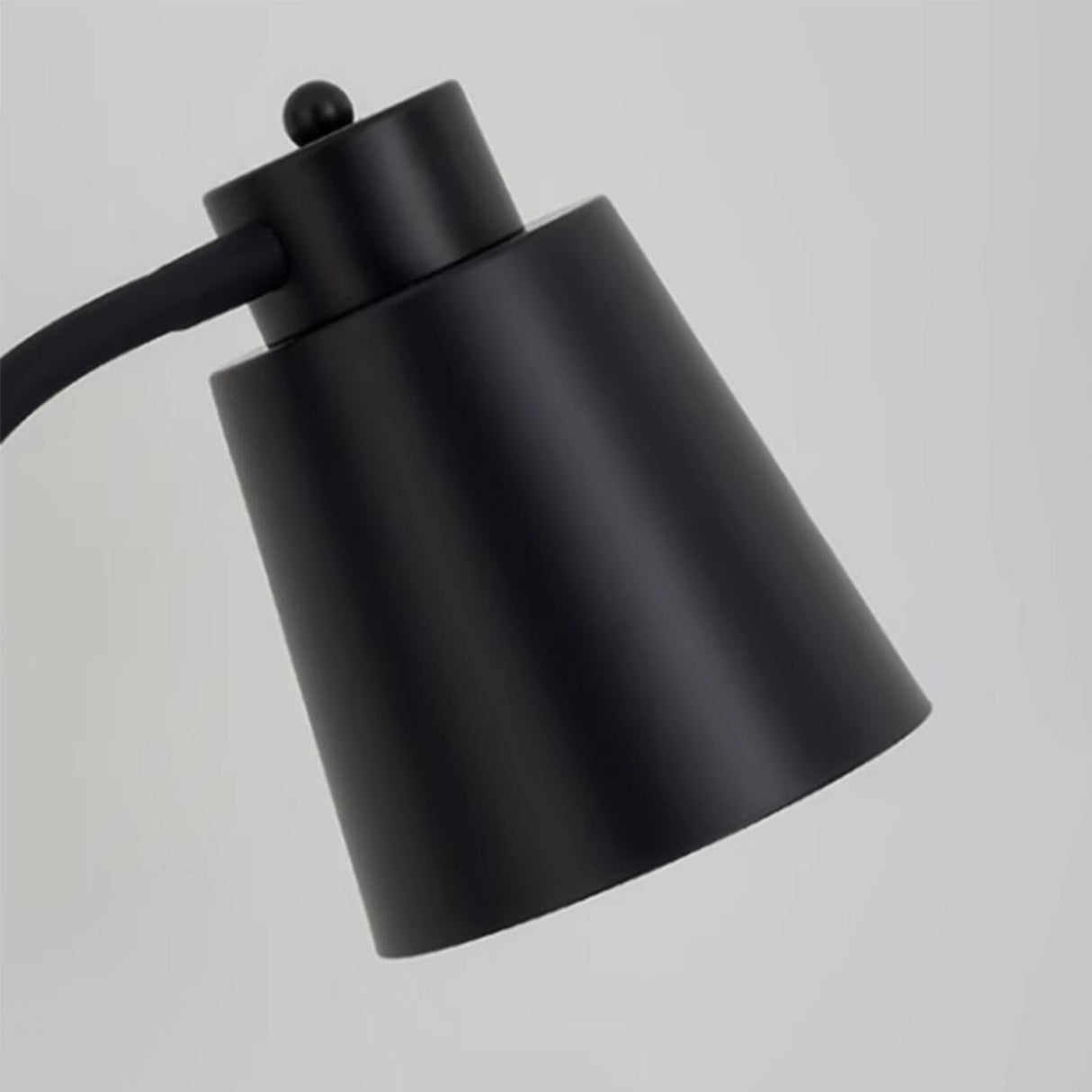 Modern Minimalist Black Metal Barrel Arc Floor Lamp Image - 10