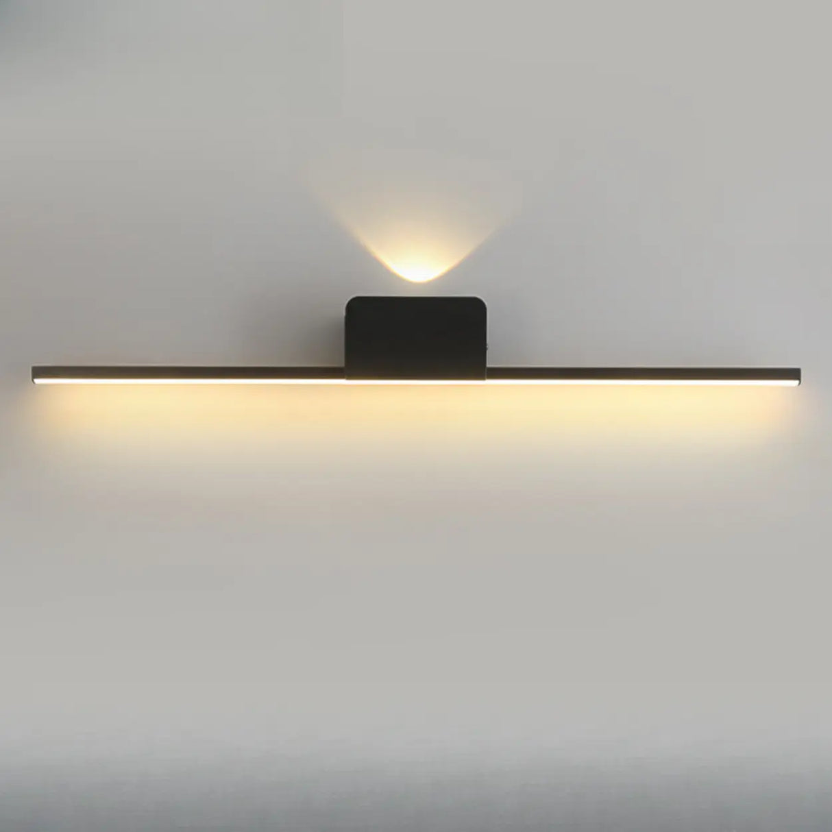 Modern Minimalist Black Up Down LED Vanity Light Image - 10