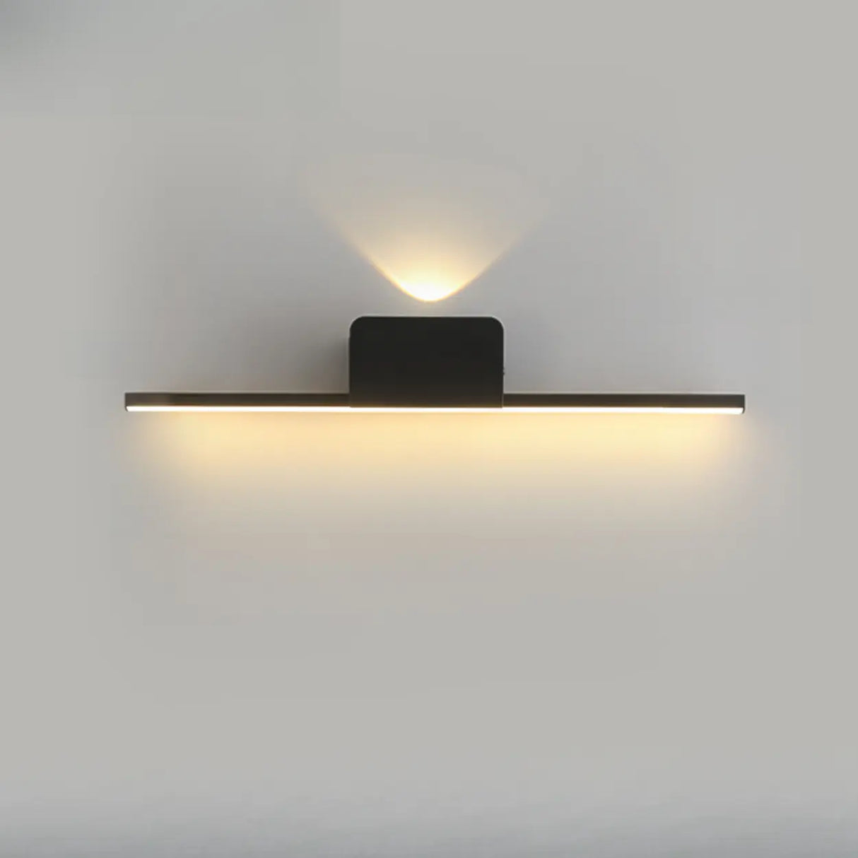 Modern Minimalist Black Up Down LED Vanity Light Image - 12
