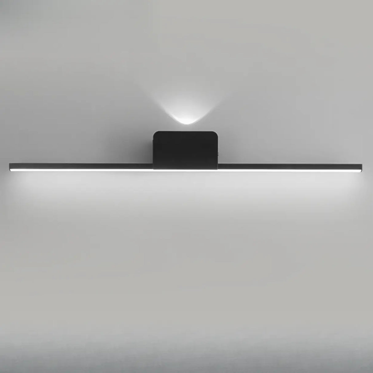 Modern Minimalist Black Up Down LED Vanity Light Image - 9