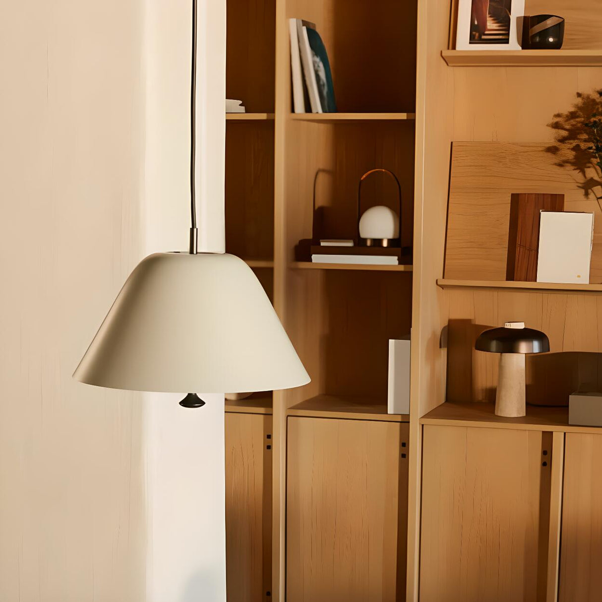 Modern Minimalist Cone Mixed Colors Glass Pendant Light Image - 4