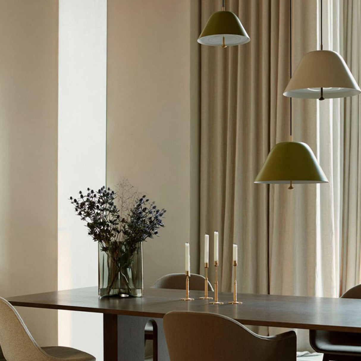 Modern Minimalist Cone Mixed Colors Glass Pendant Light Image - 8