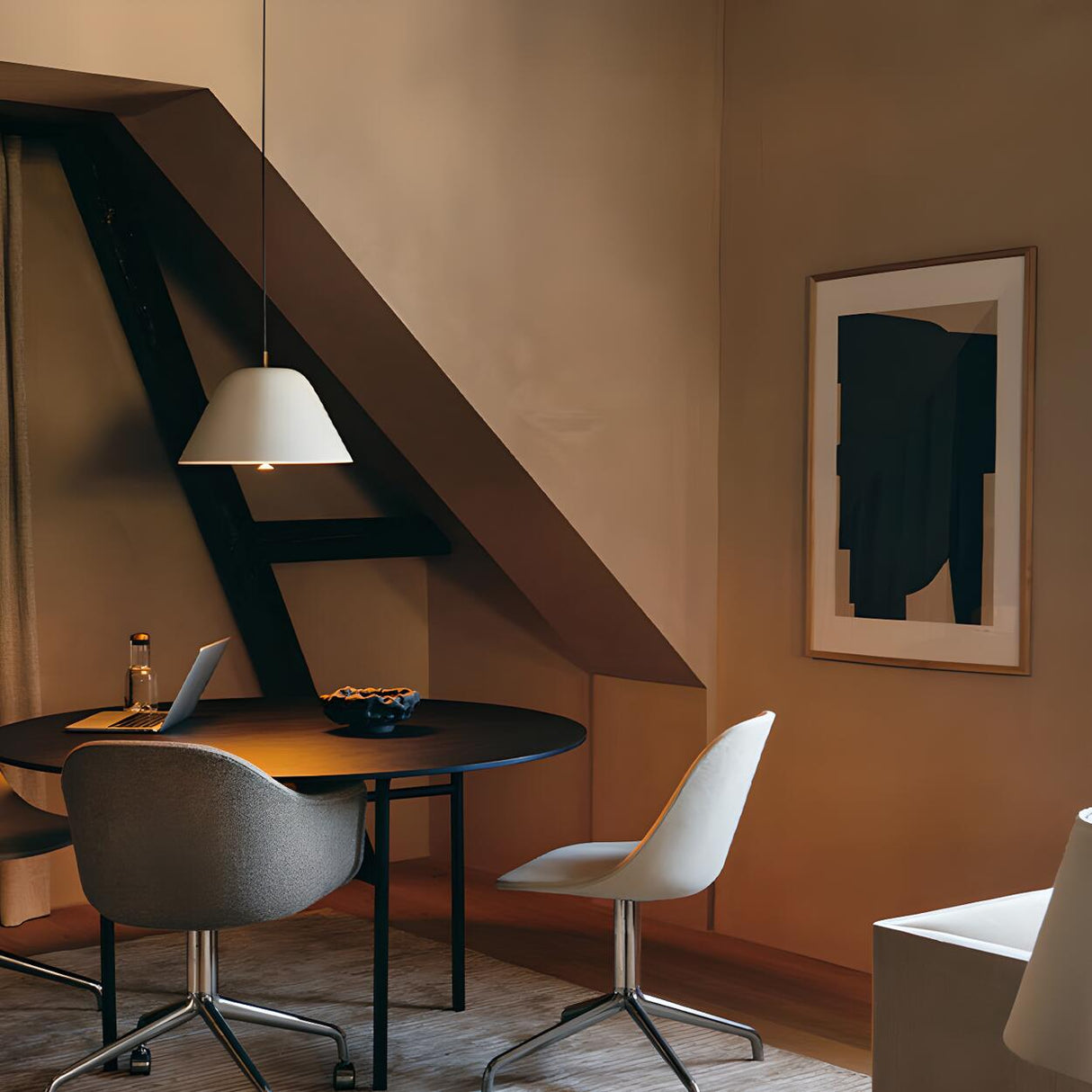 Modern Minimalist Cone Mixed Colors Glass Pendant Light Image - 9